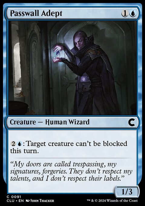 Passwall Adept, Ravnica: Clue Edition #91, Magic: The Gathering card