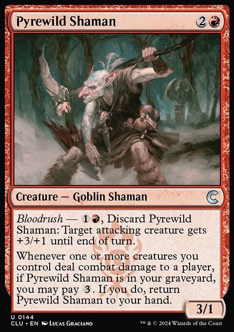Pyrewild Shaman, Ravnica: Clue Edition #144, Magic: The Gathering card