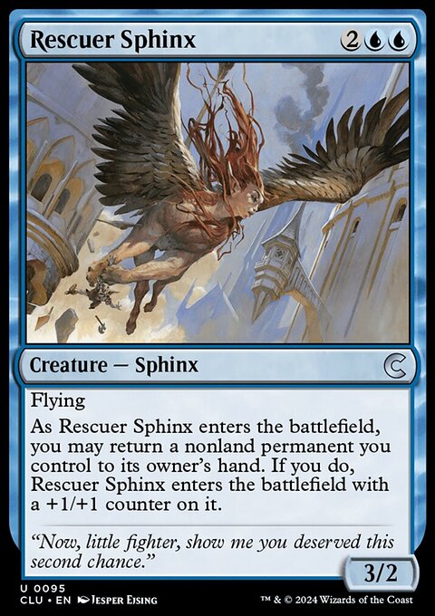 Rescuer Sphinx, Ravnica: Clue Edition #95, Magic: The Gathering card