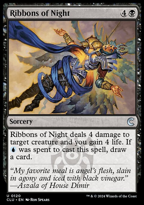 Ribbons of Night, Ravnica: Clue Edition #120, Magic: The Gathering card