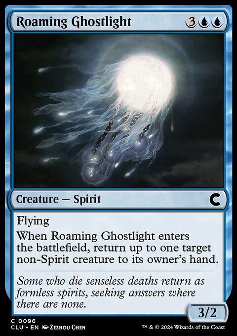 Roaming Ghostlight, Ravnica: Clue Edition #96, Magic: The Gathering card