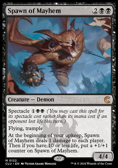 Spawn of Mayhem, Ravnica: Clue Edition #122, Magic: The Gathering card