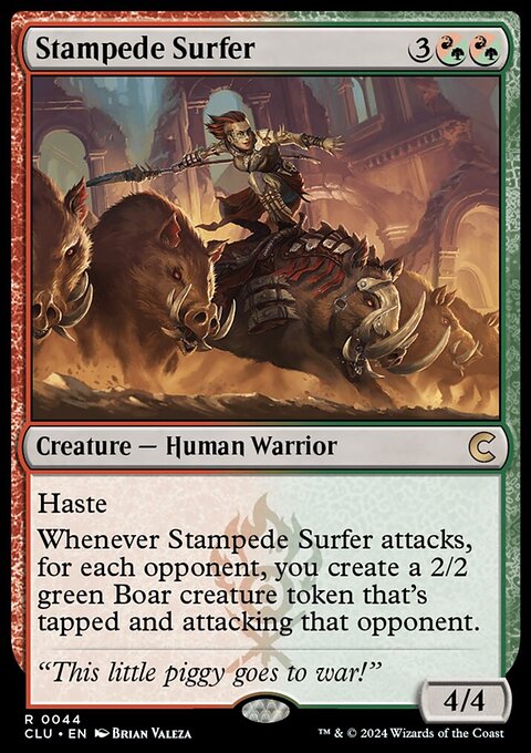 Stampede Surfer, Ravnica: Clue Edition #44, Magic: The Gathering card