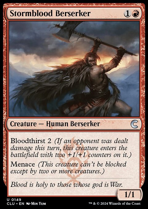 Stormblood Berserker, Ravnica: Clue Edition #149, Magic: The Gathering card