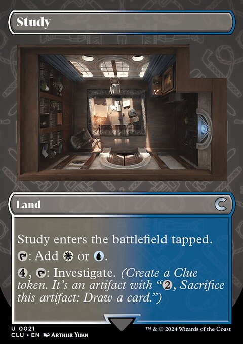 Study, Ravnica: Clue Edition #21, Magic: The Gathering card