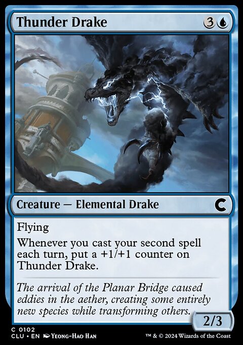 Thunder Drake, Ravnica: Clue Edition #102, Magic: The Gathering card