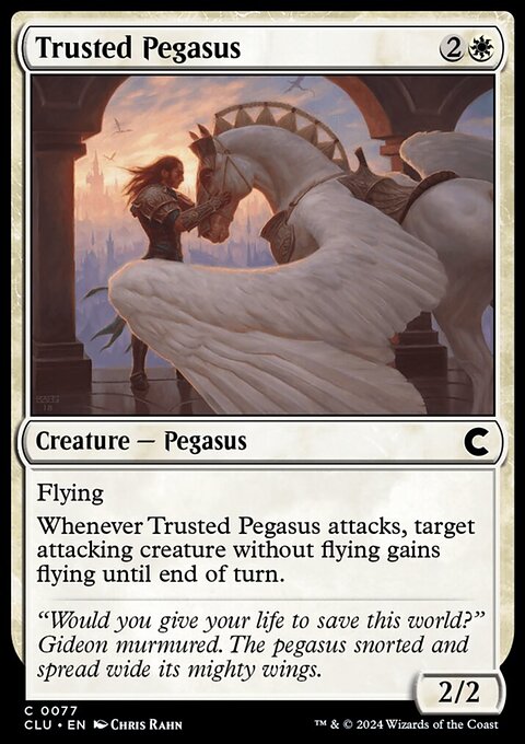Trusted Pegasus, Ravnica: Clue Edition #77, Magic: The Gathering card