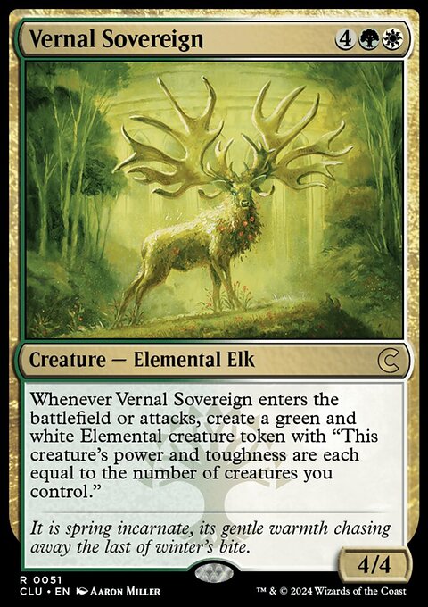 Vernal Sovereign, Ravnica: Clue Edition #51, Magic: The Gathering card