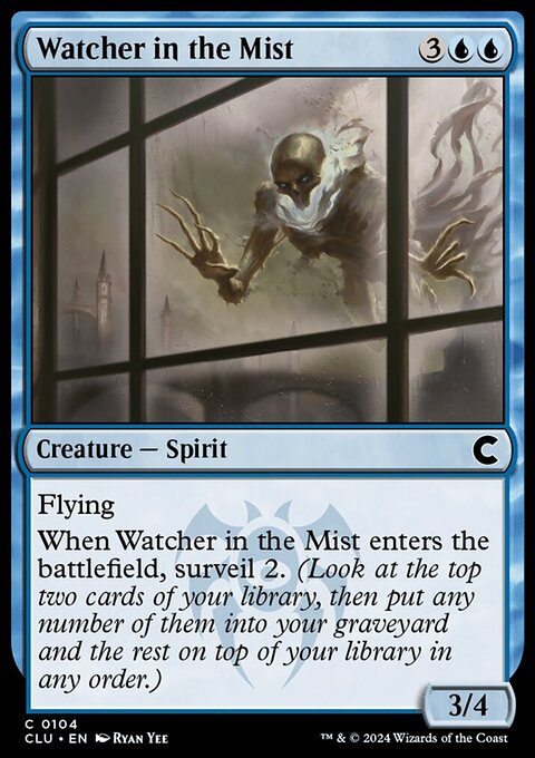 Watcher in the Mist, Ravnica: Clue Edition #104, Magic: The Gathering card