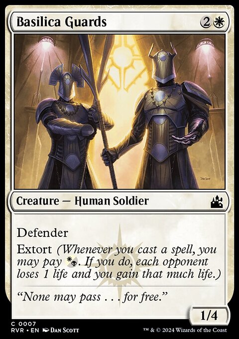 Basilica Guards, Ravnica Remastered #7, Magic: The Gathering card