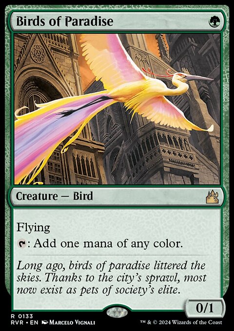 Birds of Paradise, Ravnica Remastered #133, Magic: The Gathering card