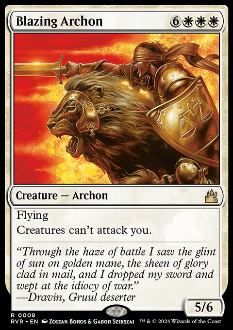 Blazing Archon, Ravnica Remastered #8, Magic: The Gathering card
