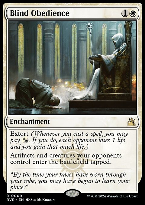 Blind Obedience, Ravnica Remastered #9, Magic: The Gathering card
