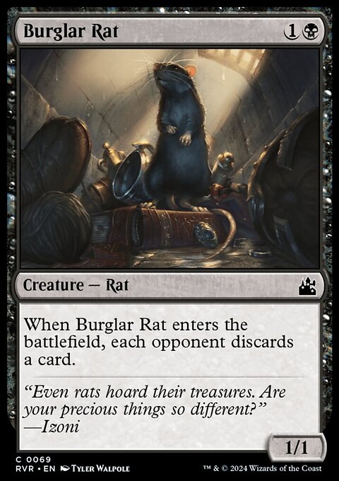 Burglar Rat, Ravnica Remastered #69, Magic: The Gathering card