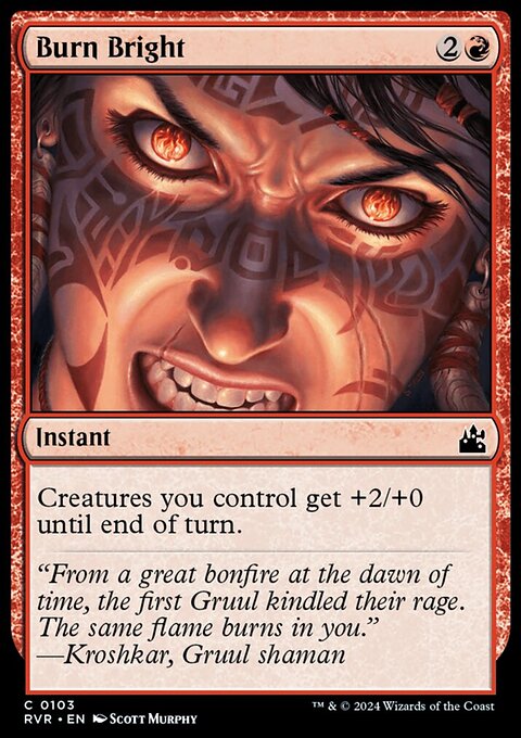 Burn Bright, Ravnica Remastered #103, Magic: The Gathering card