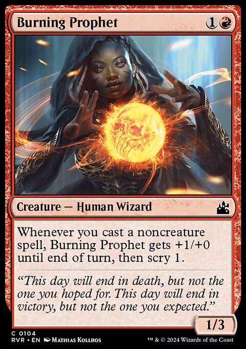 Burning Prophet, Ravnica Remastered #104, Magic: The Gathering card