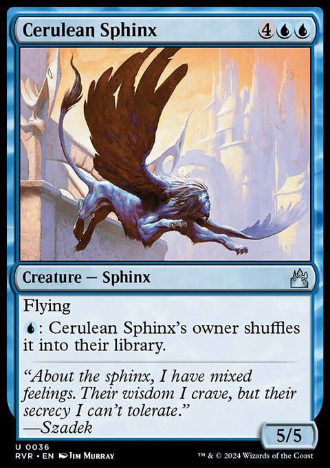 Cerulean Sphinx, Ravnica Remastered #36, Magic: The Gathering card