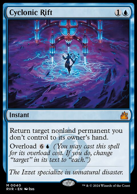 Cyclonic Rift, Ravnica Remastered #40, Magic: The Gathering card