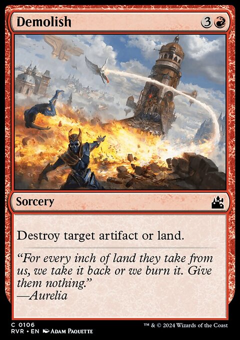 Demolish, Ravnica Remastered #106, Magic: The Gathering card
