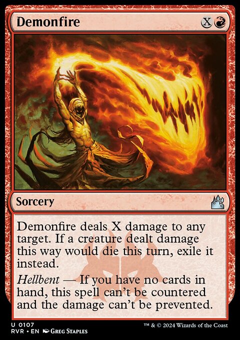 Demonfire, Ravnica Remastered #107, Magic: The Gathering card