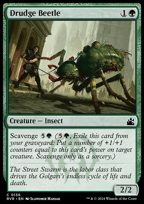 Drudge Beetle, Ravnica Remastered #136, Magic: The Gathering card
