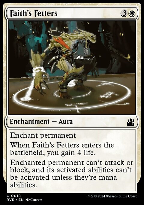 Faith's Fetters, Ravnica Remastered #18, Magic: The Gathering card