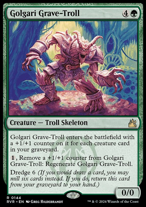 Golgari Grave-Troll, Ravnica Remastered #144, Magic: The Gathering card