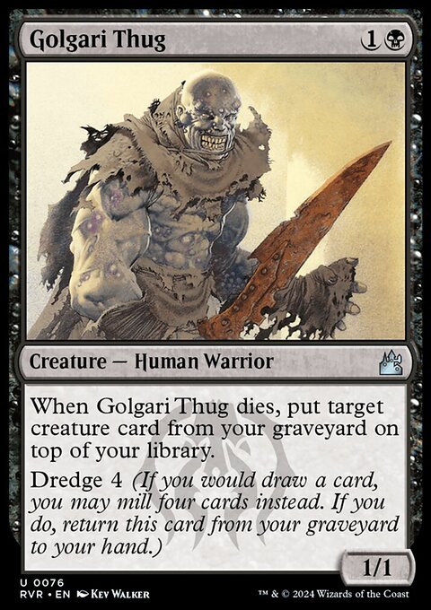 Golgari Thug, Ravnica Remastered #76, Magic: The Gathering card