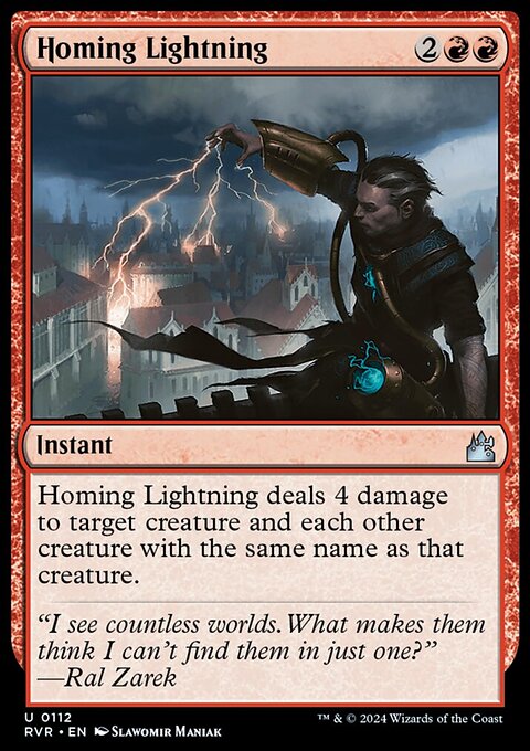 Homing Lightning, Ravnica Remastered #112, Magic: The Gathering card