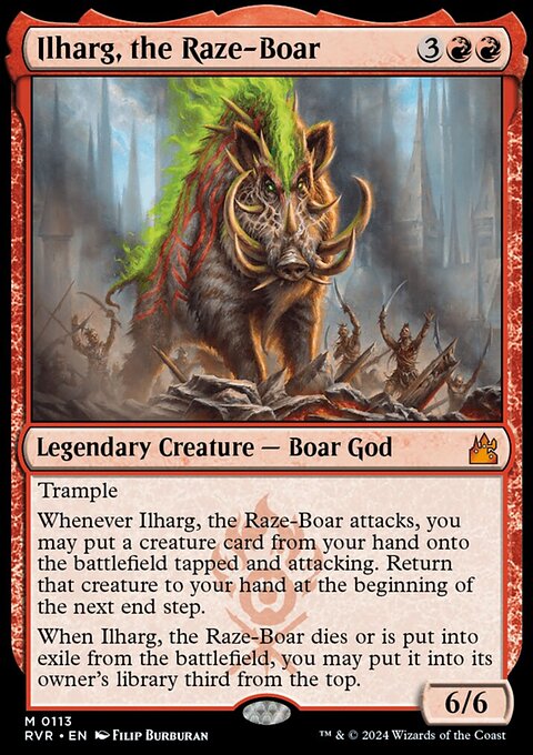Ilharg, the Raze-Boar, Ravnica Remastered #113, Magic: The Gathering card
