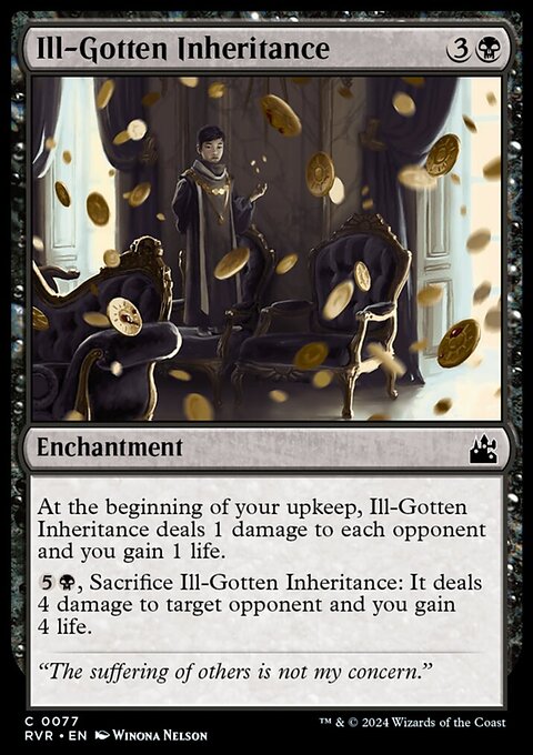 Ill-Gotten Inheritance, Ravnica Remastered #77, Magic: The Gathering card