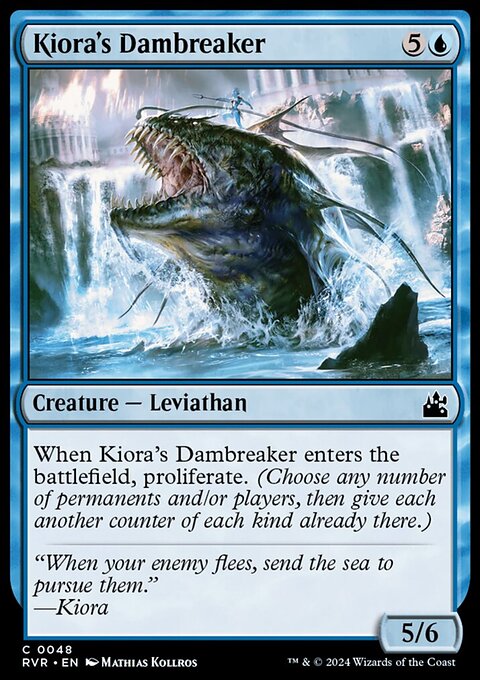Kiora's Dambreaker, Ravnica Remastered #48, Magic: The Gathering card