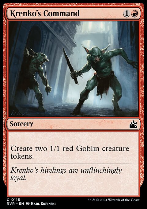 Krenko's Command, Ravnica Remastered #115, Magic: The Gathering card