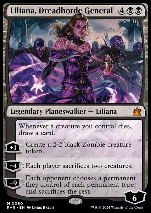 Liliana, Dreadhorde General, Ravnica Remastered #80, Magic: The Gathering card