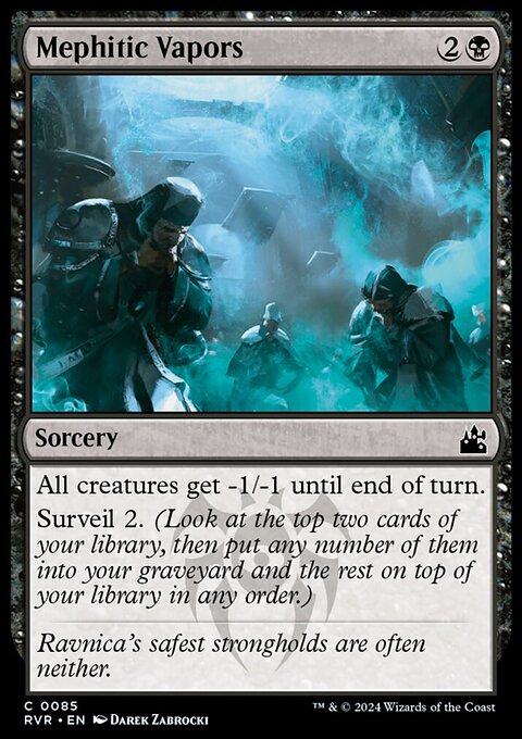 Mephitic Vapors, Ravnica Remastered #85, Magic: The Gathering card