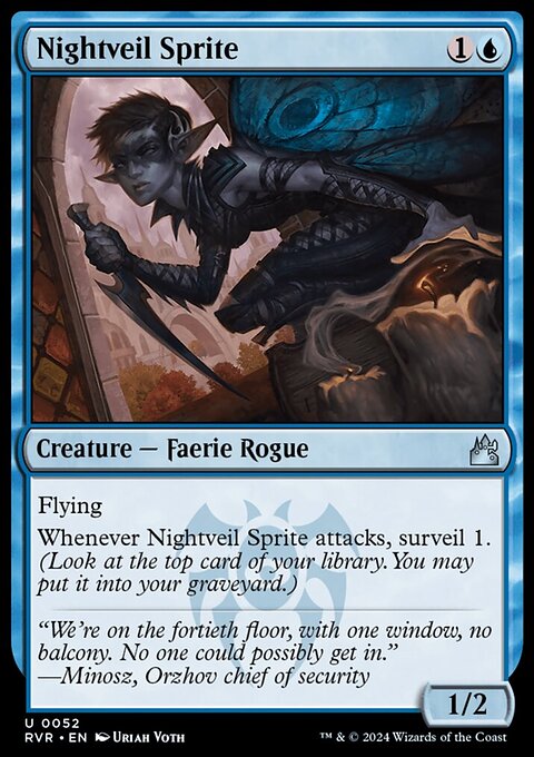 Nightveil Sprite, Ravnica Remastered #52, Magic: The Gathering card