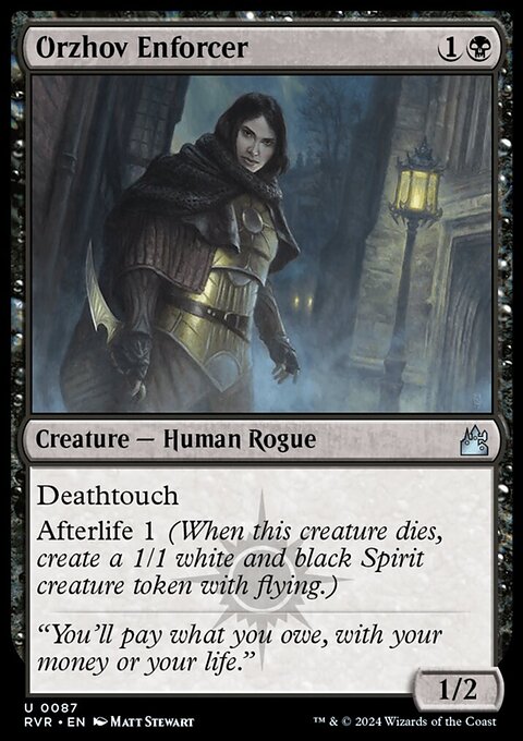 Orzhov Enforcer, Ravnica Remastered #87, Magic: The Gathering card