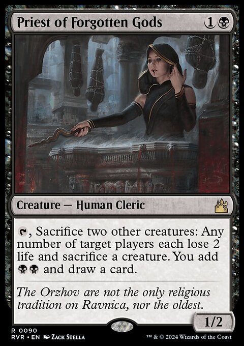 Priest of Forgotten Gods, Ravnica Remastered #90, Magic: The Gathering card