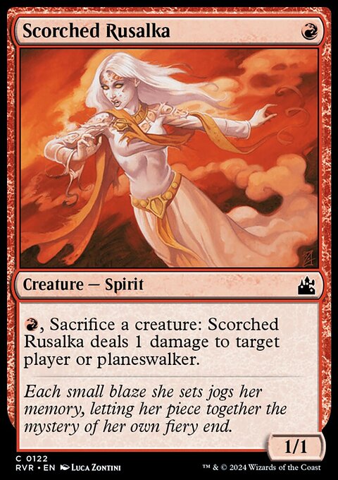 Scorched Rusalka, Ravnica Remastered #122, Magic: The Gathering card