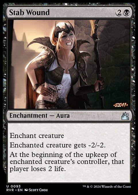 Stab Wound, Ravnica Remastered #93, Magic: The Gathering card
