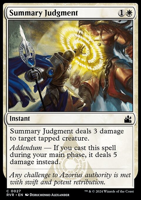 Summary Judgment, Ravnica Remastered #27, Magic: The Gathering card