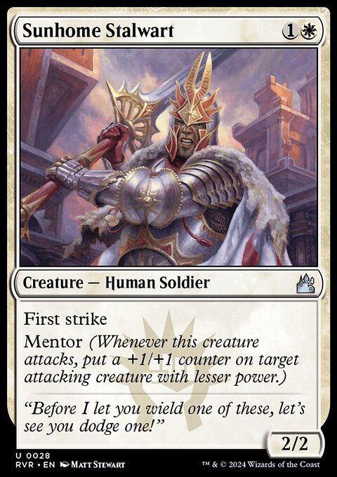 Sunhome Stalwart, Ravnica Remastered #28, Magic: The Gathering card