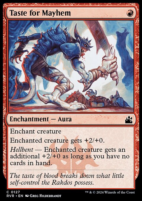 Taste for Mayhem, Ravnica Remastered #127, Magic: The Gathering card
