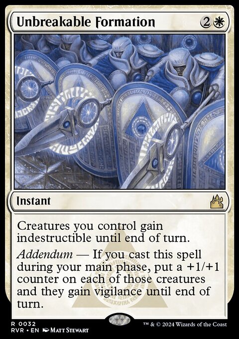 Unbreakable Formation, Ravnica Remastered #32, Magic: The Gathering card
