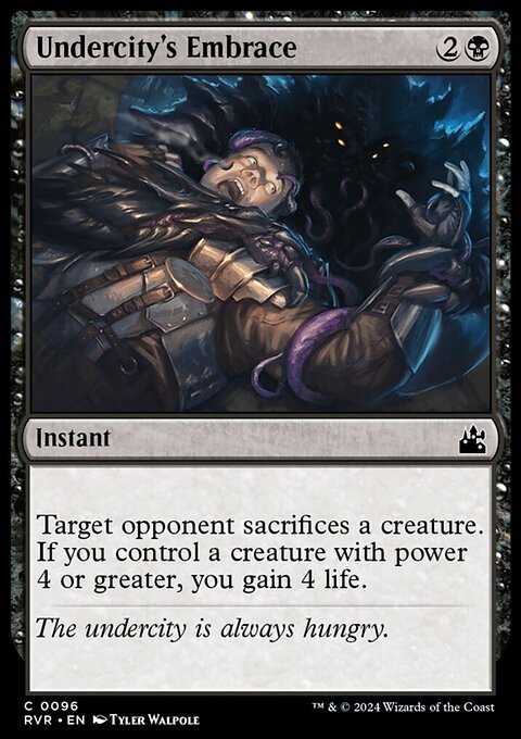 Undercity's Embrace, Ravnica Remastered #96, Magic: The Gathering card