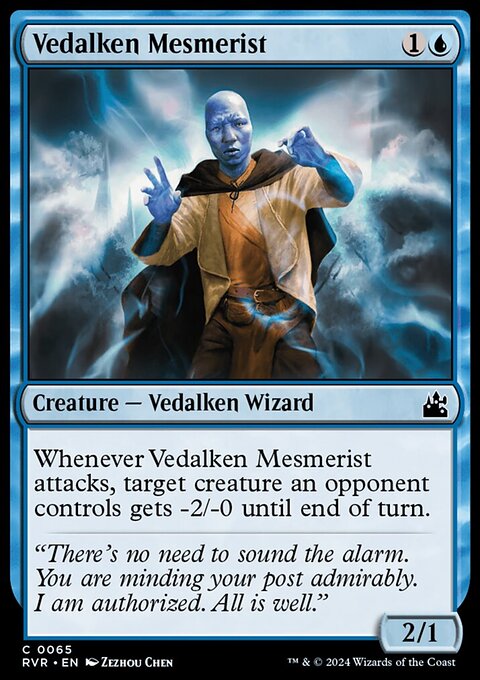 Vedalken Mesmerist, Ravnica Remastered #65, Magic: The Gathering card