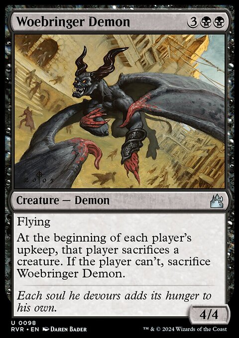 Woebringer Demon, Ravnica Remastered #98, Magic: The Gathering card