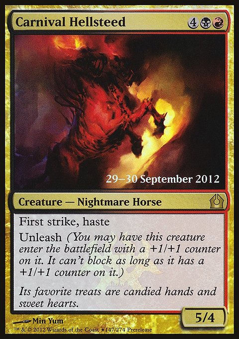 Carnival Hellsteed, Return to Ravnica Promos #147★, Magic: The Gathering card
