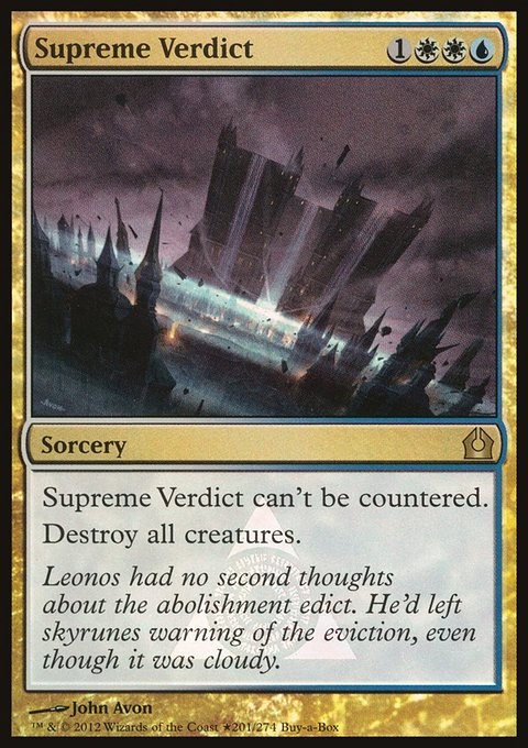 Supreme Verdict, Return to Ravnica Promos #201★, Magic: The Gathering card
