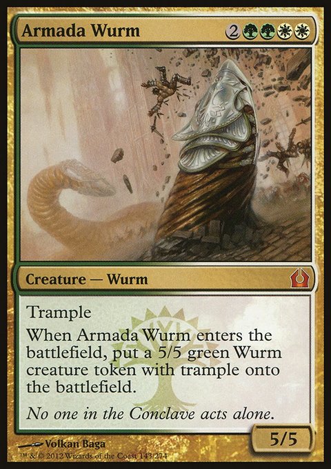 Armada Wurm, Return to Ravnica #143, Magic: The Gathering card